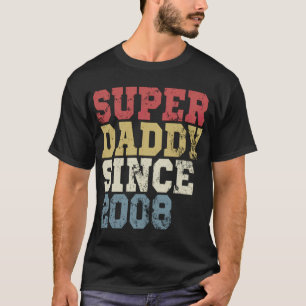Fathers Day Super Daddy Since 2008 Father's Day T-Shirt