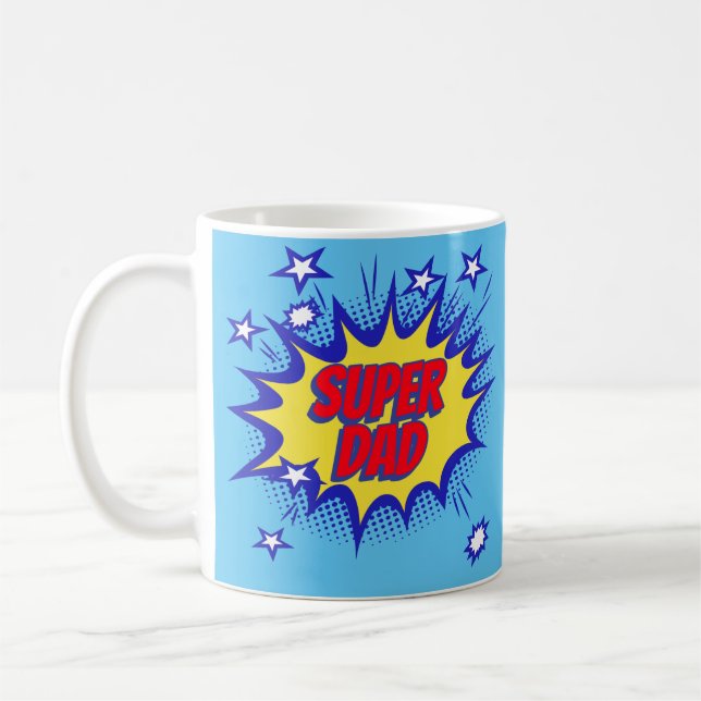 Father's day Superdad for dad   Coffee Mug (Left)