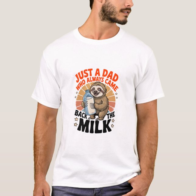 father's day t shirt with sloth (Front)