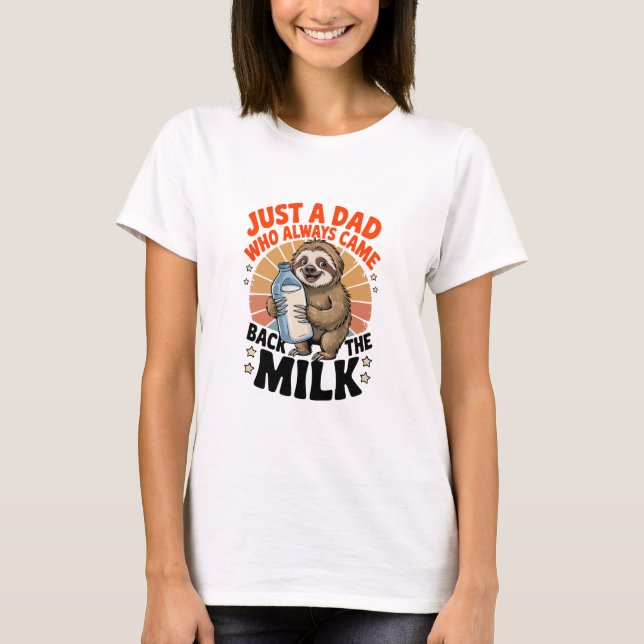 father's day t shirt with sloth (Front)