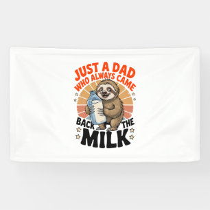 father's day t shirt with sloth banner