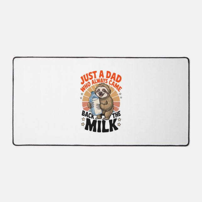 father's day t shirt with sloth desk mat (Front)