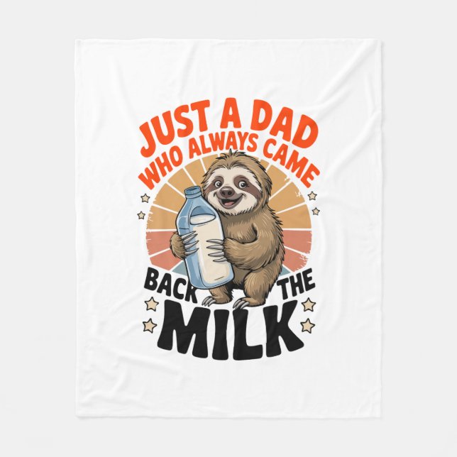 father's day t shirt with sloth fleece blanket (Front)