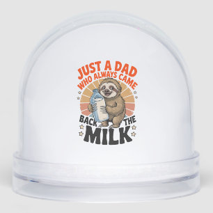 father's day t shirt with sloth snowglobe