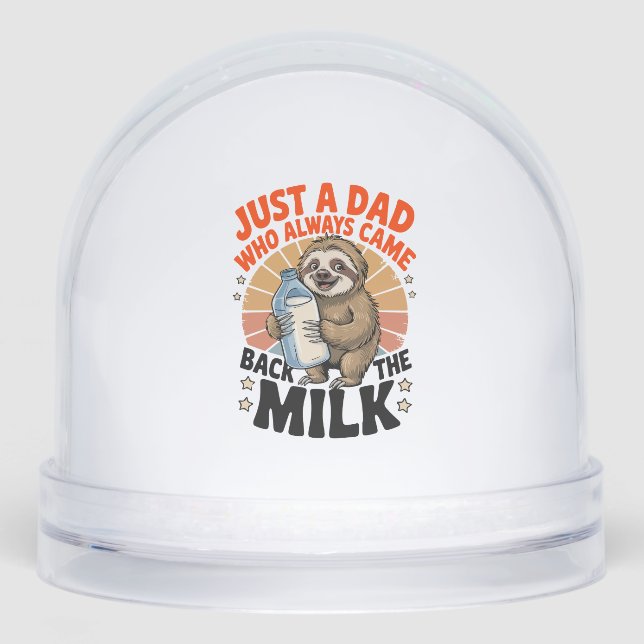 father's day t shirt with sloth snowglobe (Front)