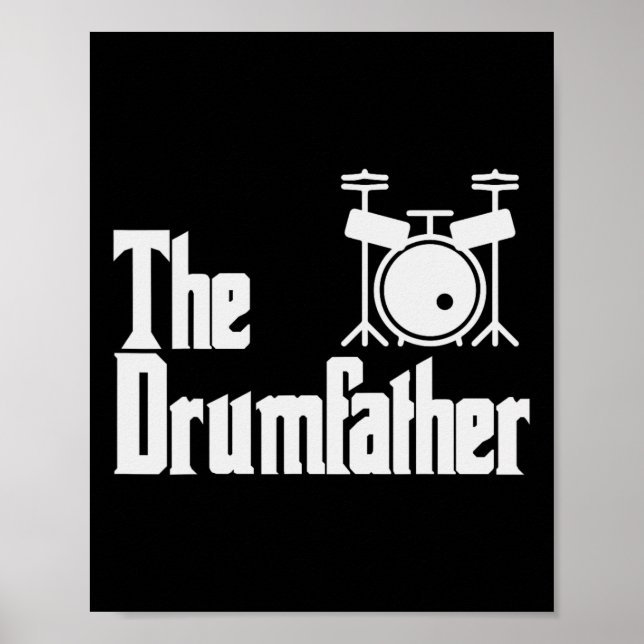 Fathers Day The Drum-father Drummer Musician Dad G Poster (Front)