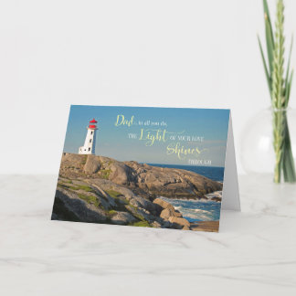 Father's Day to Dad Lighthouse on Rocky Shore Card