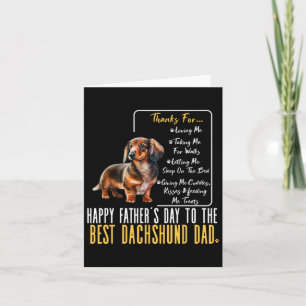 Fathers Day To The Best Dachshund Dad - Dachshund Card