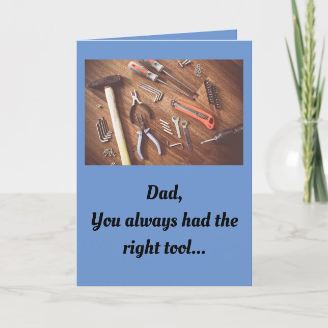 Father's Day Tools Folded Greeting Card (Front)
