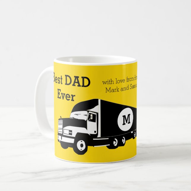 Fathers Day Truck Drivers  Coffee Mug (Front Left)
