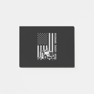 Father's Day Trucker Dad American Flag Post-it Notes