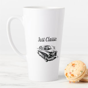 Father's Day Typography Design Just Classic Car Latte Mug