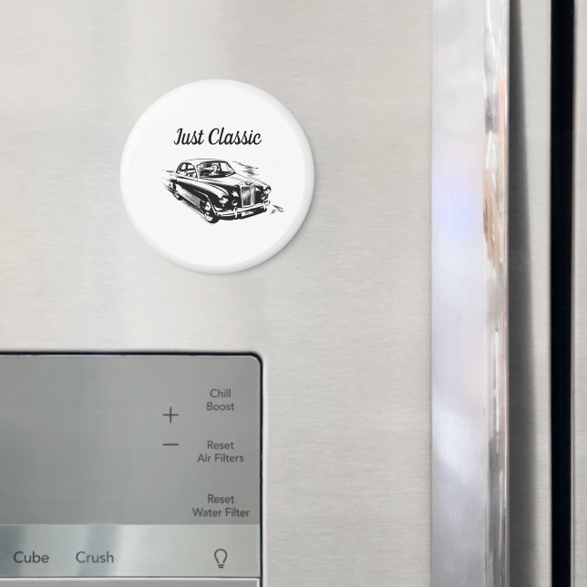 Father's Day Typography Design Just Classic Car Magnet (In Situ (Fridge))