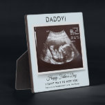 Fathers Day Ultrasound Pregnancy Announcement Dad Plaque<br><div class="desc">It's always a good time to share this exciting news with your husband or partner. Perfect father's day gift idea for the dad to be. Customise this unique announcement display,  add your details and let the future dad know about this special news. Great gift for new grandparents and aunts</div>