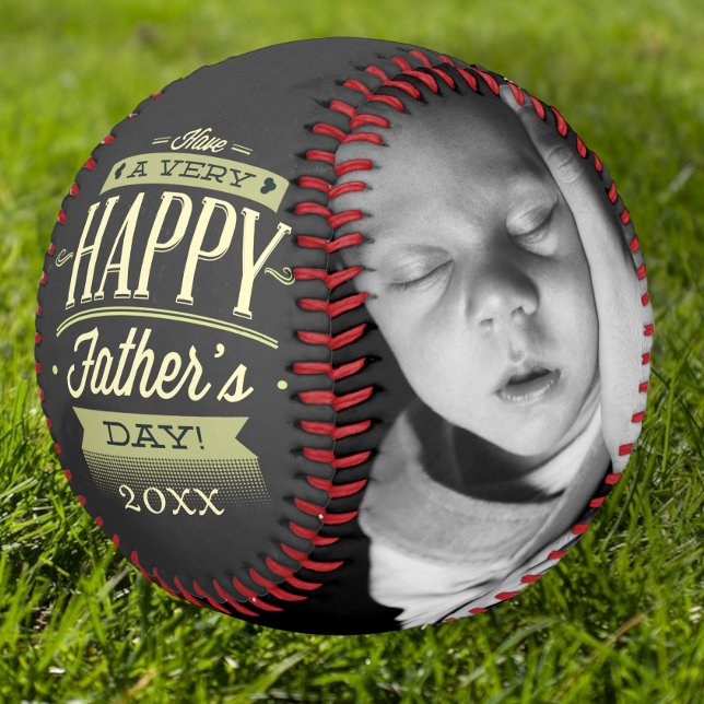 Fathers Day Unique Personalised Green Black Softball (Creator Uploaded)