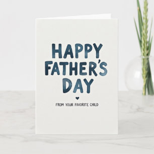 Fathers Day Watercolor Card