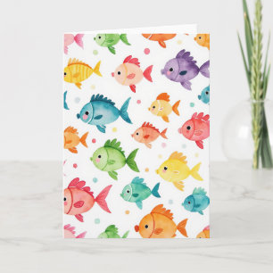 Fathers Day Watercolor Fish Card