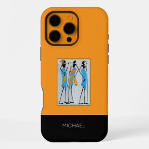 Father's Day Watercolor, Maasai Warriors iPhone 16 Pro Max Case