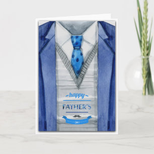 Father's Day - Watercolor Suit Card