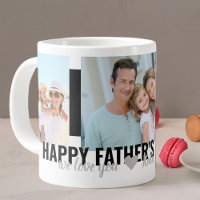 Fathers Day We Love You 3 Photo Bold Black