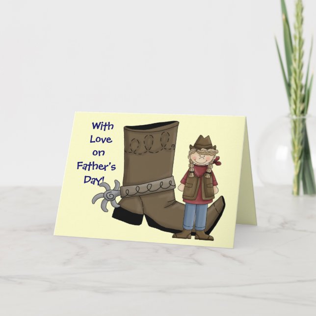 Father's Day -  Western Boot and Spur Card (Front)