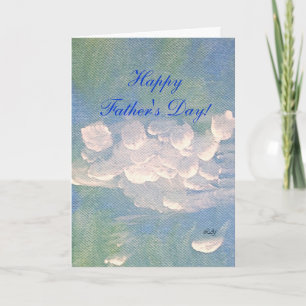Father's Day White Clouds Blue Sky Painting Card