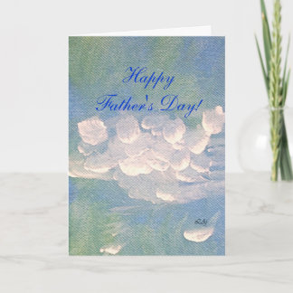 Father's Day White Clouds Blue Sky Painting Card