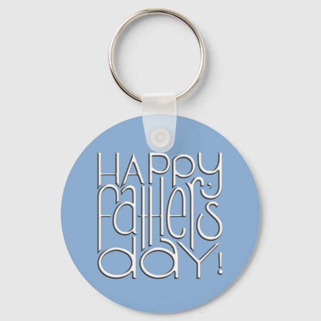 Fathers Day white Keychain (Front)
