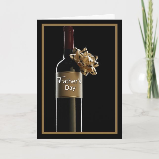 Father's Day Wine Bottle Card (Front)