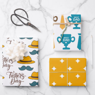 Father's Day Winner Dad Set Wrapping Paper Sheet