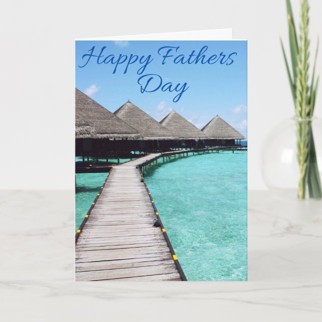 Father's Day wishing you a vacation Thank You Card (Front)