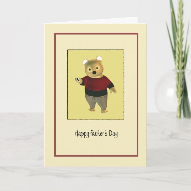 Father's Day with a cute Bear Card (Front)