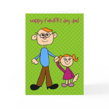 Father's Day with a cute little girl Card
