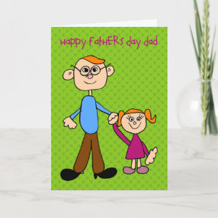 Father's Day with a cute little girl Card