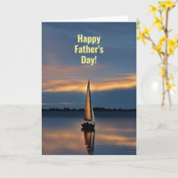 Fathers Day with Beautiful Sailboat and Sunset