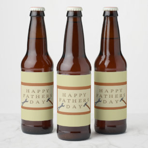 Fathers Day Wooden Sign Beer Bottle Label
