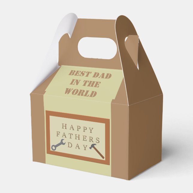 Fathers Day Wooden Sign Custom Favour Box (Front Side)