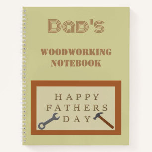 Fathers Day Wooden Sign Custom Notebook
