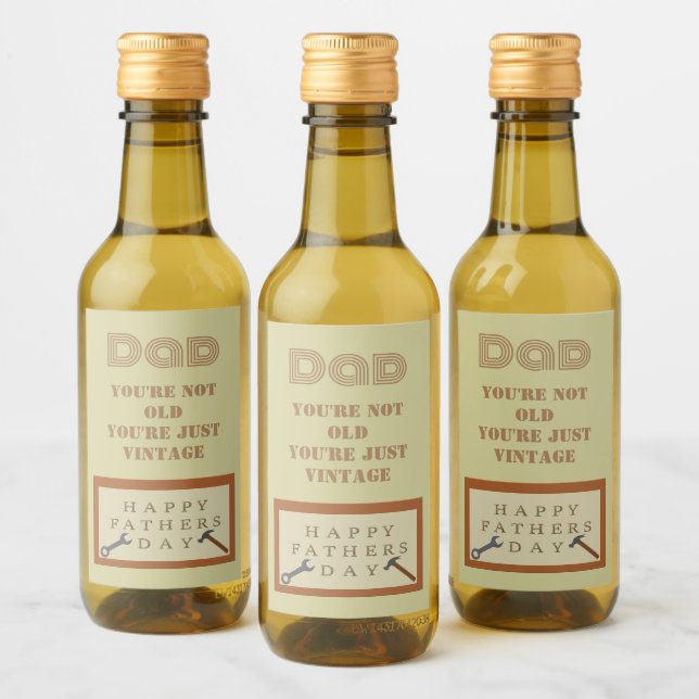 Fathers Day Wooden Sign Custom Wine Label (Bottles)