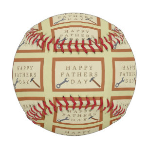Fathers Day Wooden Sign Patterned Baseball