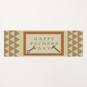 Fathers Day Wooden Sign Patterned Yoga Mat