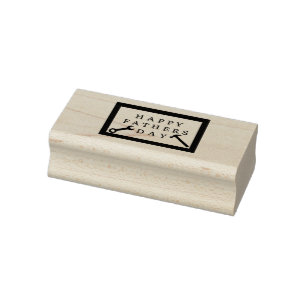 Fathers Day Wooden Sign Rubber Stamp