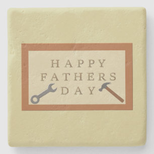 Fathers Day Wooden Sign Stone Coaster