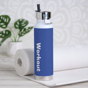 Father's Day Workout Logo Blue Water Bottle