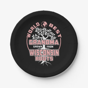 Father's Day   World Best Grandma Paper Plate
