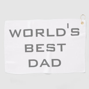 Father's Day World's Best Dad Golf Towel