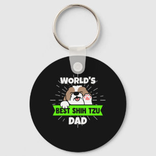 Father's Day Worlds Best Shih Tzu Dog Dad Key Ring