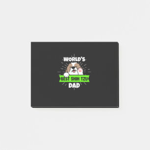 Father's Day   Worlds Best Shih Tzu Dog Dad Post-it Notes