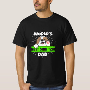 Father's Day Worlds Best Shih Tzu Dog Dad T-Shirt