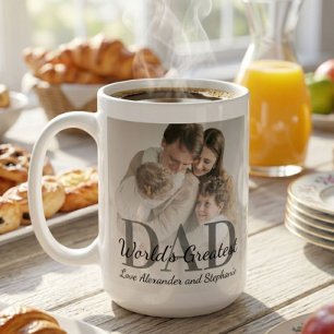 Father's Day World's Greatest Dad with Photo Coffee Mug